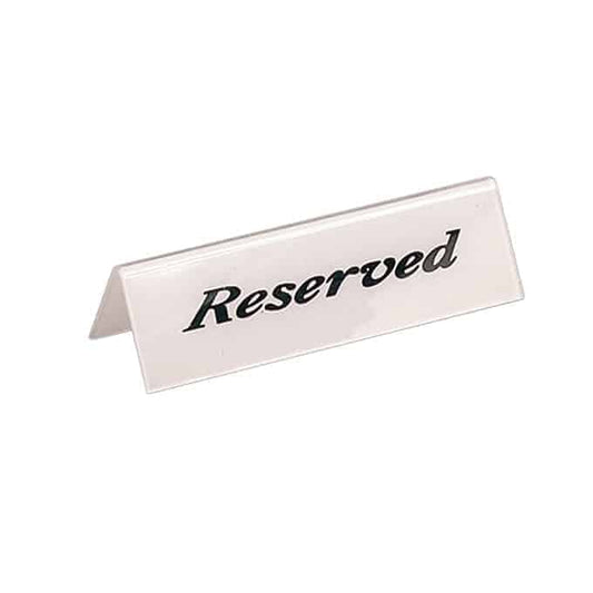 American Metalcraft | Reserved Tent Sign, 6" x 2", Acrylic