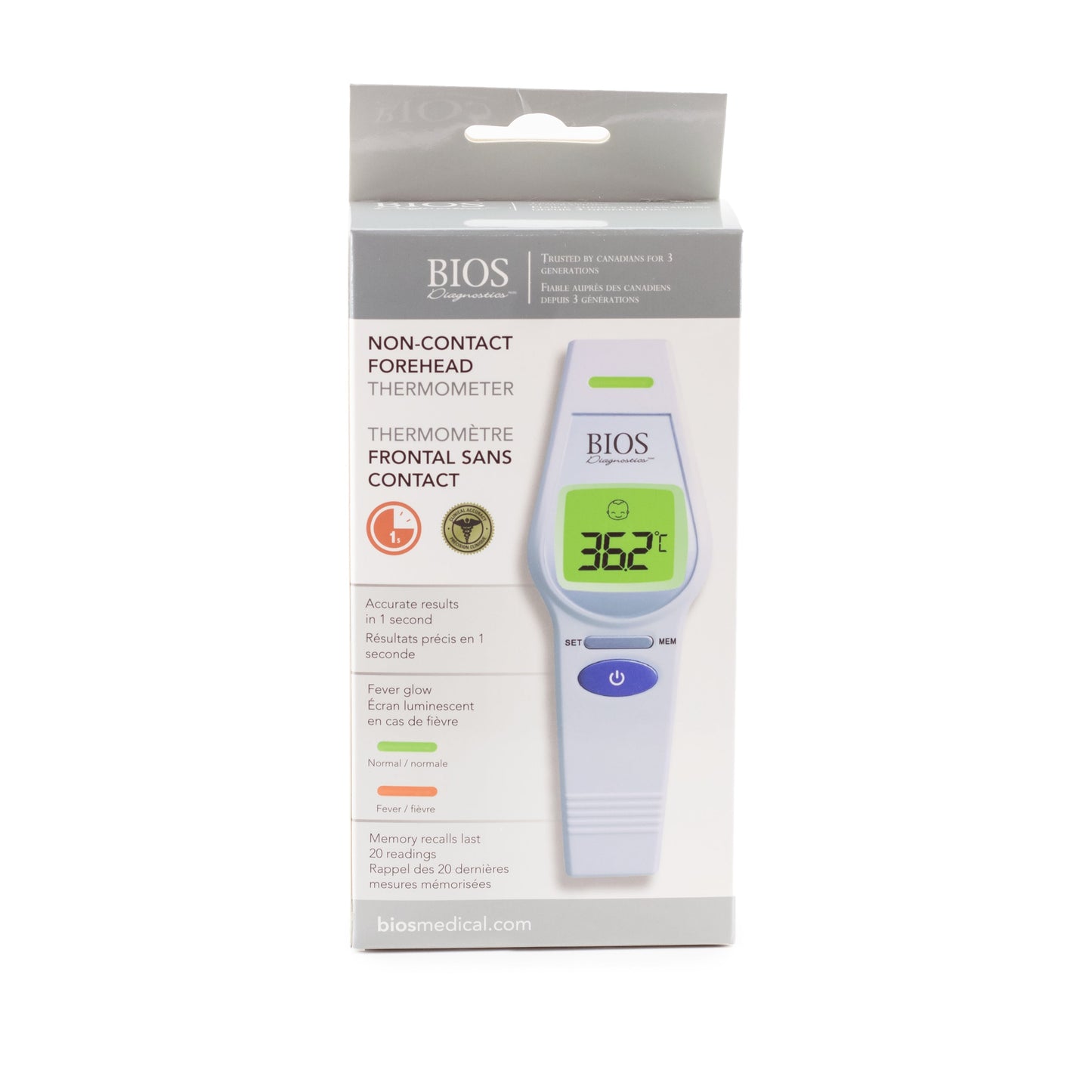 Bios | Professional Fever Glow Forehead Thermometer - ChefEquipment.com