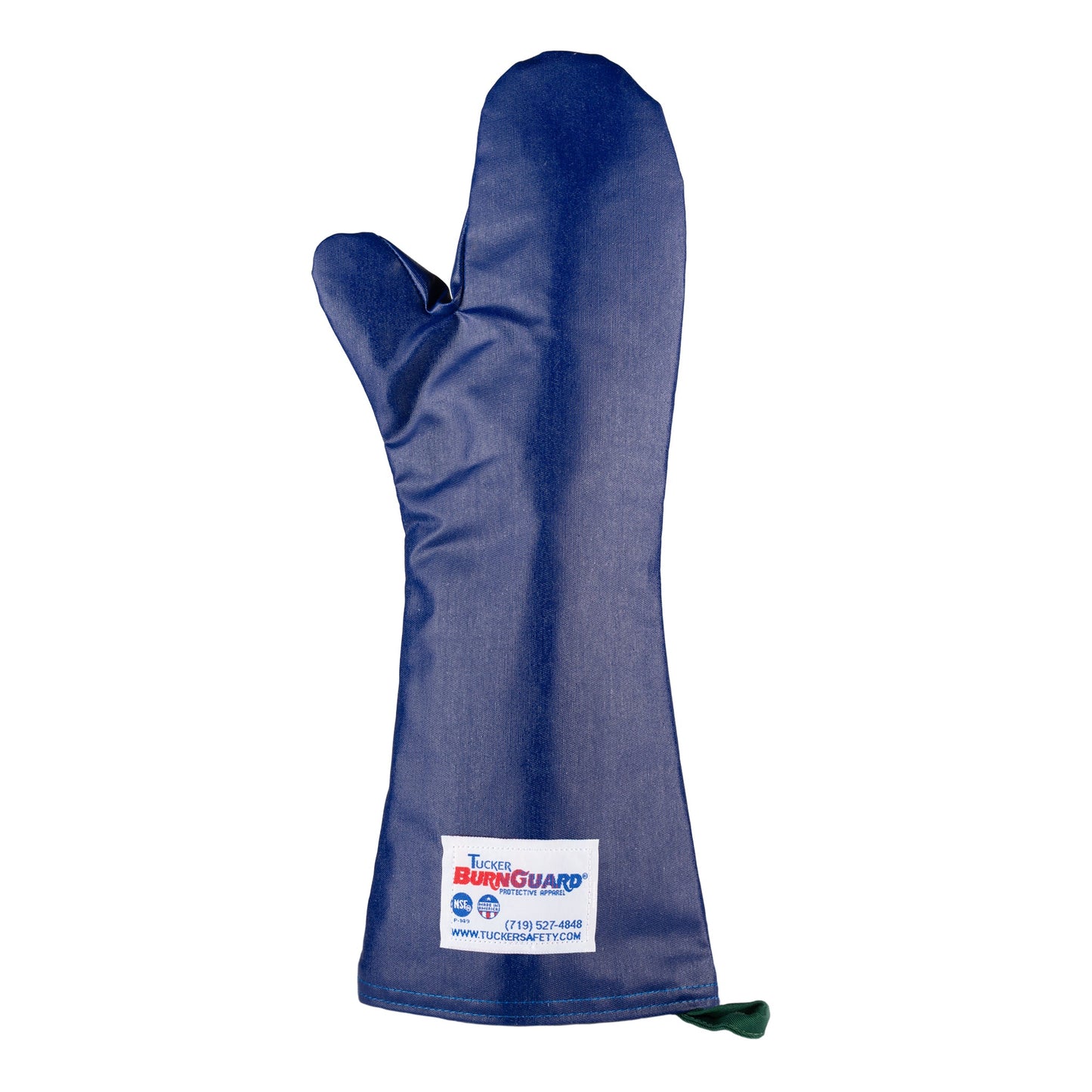 Tucker Safety | Burnguard Conventional Oven Mitt, 18", QuicKlean/Blue