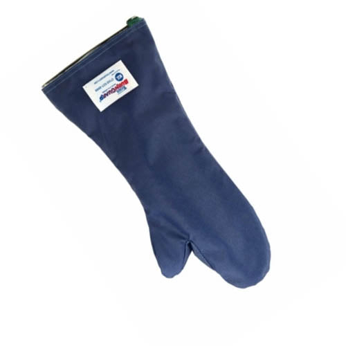 Tucker Safety | QuicKlean Conventional-Style Oven Mitt, 15", Blue