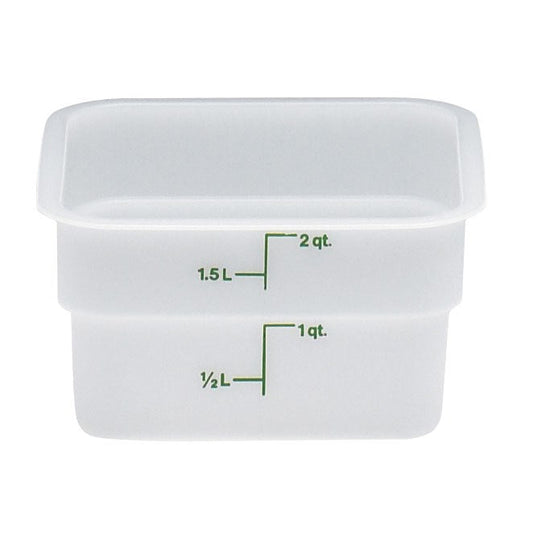 Cambro | CamSquare Food Storage Container, 2 qt, Poly White