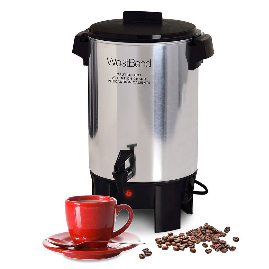 West Bend | Coffee Urn, 30 Cup, Polished Aluminum