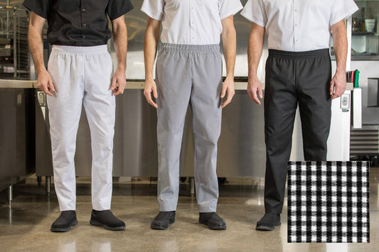 Premium Uniforms | Baggy Chef Pants, Small, Woven Check