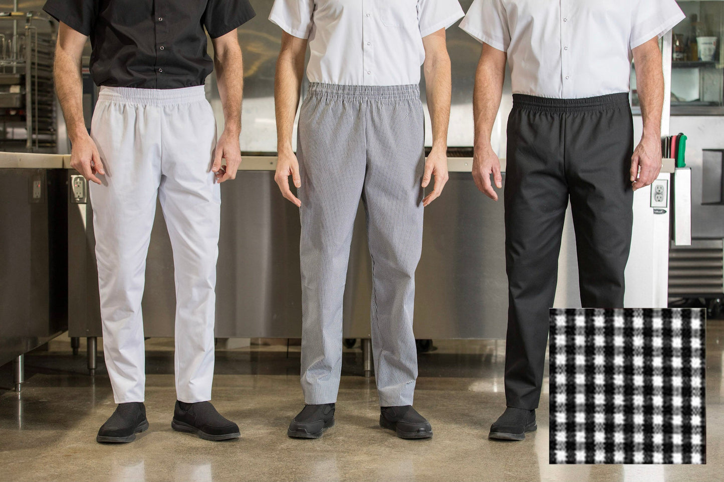 Premium Uniforms | Baggy Chef Pants, Large, Woven Check