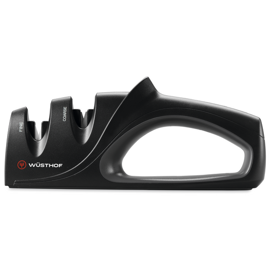 Wusthof | Knife Sharpener, 2 Stage Pull Through, Black - ChefEquipment.com