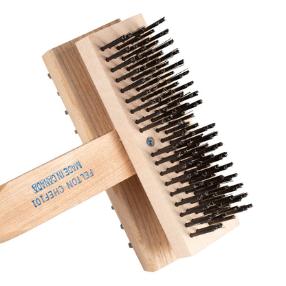 Felton Brushes | Double Sided Grill Brush, 30", Wood/Wire