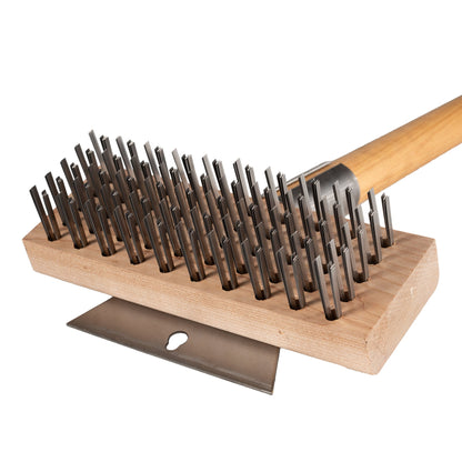 Felton Brushes | Heavy Duty Oven / Grill Brush, 30",  Wood/Flat Wire