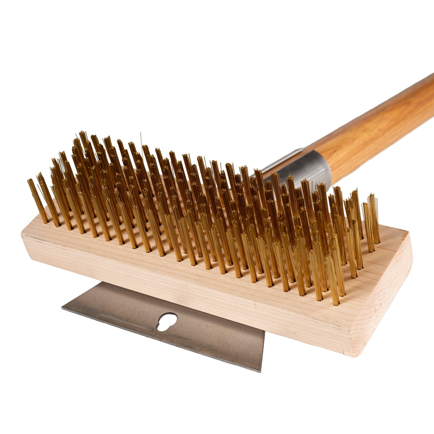 Felton Brushes | Heavy Duty Oven / Grill Brush, 27", Wood/Brass Wires