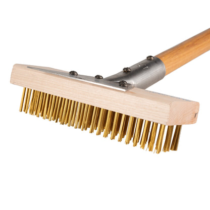 Felton Brushes | Heavy Duty Oven / Grill Brush, 27", Wood/Brass Wires