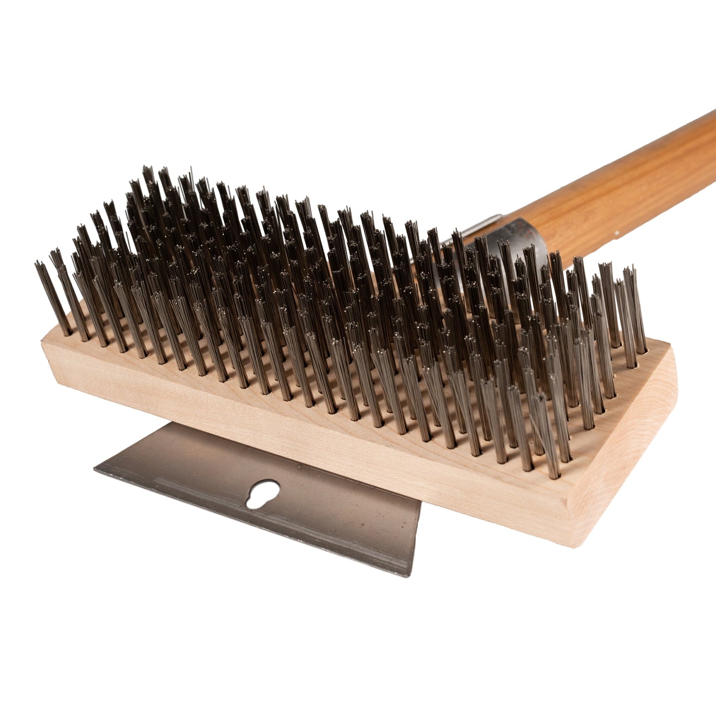 Felton Brushes | Heavy Duty Oven / Grill Brush, 27", Wood/Stainless Steel Wires