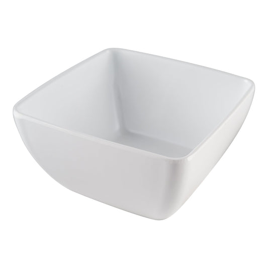 TableArt Square Bowl, White Plastic, 20 oz, FINAL SALE - 9345