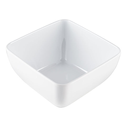 TableArt Square Bowl, White Plastic, 30 oz, FINAL SALE - 9348