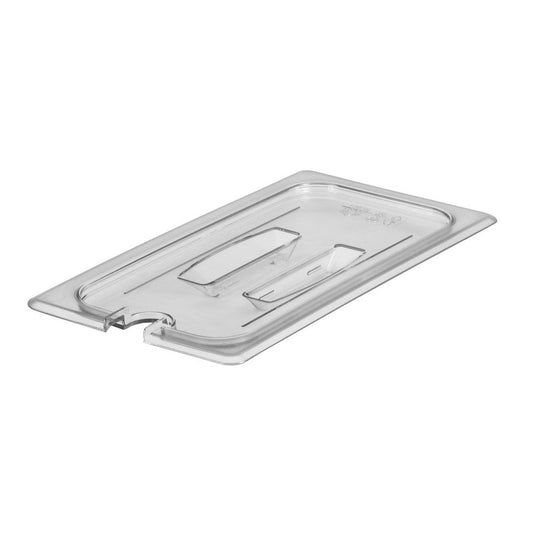 Cambro | Camwear Food Pan Cover, Notched w/Handle, 1/3 Size, Clear