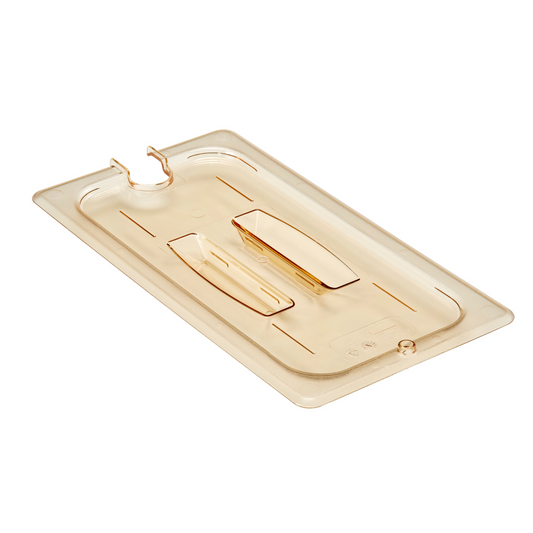 Cambro | High Heat Food Pan Cover, Notched w/Handle, 1/3 Size, Amber