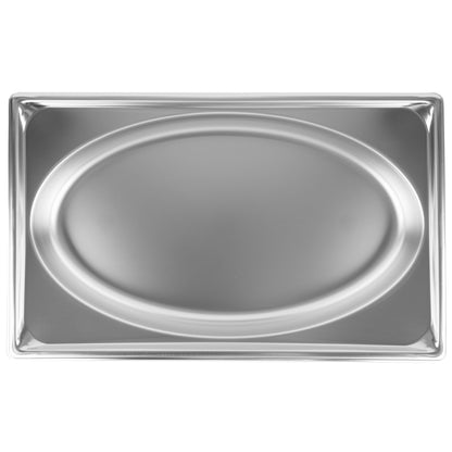 Vollrath | Super Pan Full Size Oval Shape Food Pan, 2.5" Deep, 22 Gauge Stainless Steel