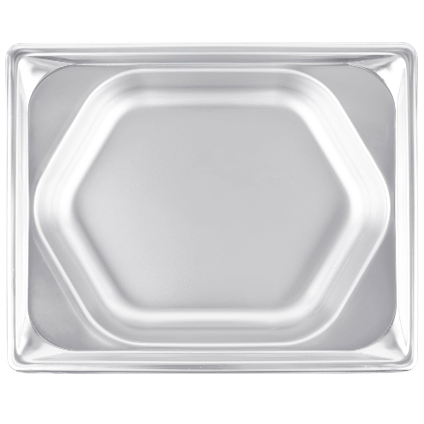 Vollrath | Super Pan Half Size Hexagon Shape Food Pan, 4" Deep, 22 Gauge Stainless Steel