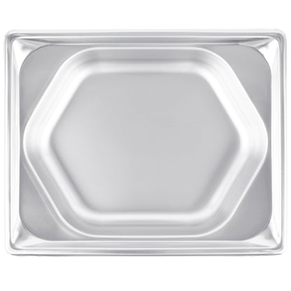 Vollrath | Super Pan Half Size Hexagon Shape Food Pan, 4" Deep, 22 Gauge Stainless Steel