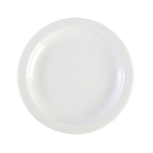 Tableware Solutions | Continental Plain White Narrow Rim Plate, 8" (2 DZ) - ChefEquipment.com