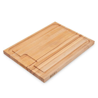 John Boos | Reversible Cutting Board with Juice Groove, 24" x 18" x 1 1/2", Edge Grain Maple