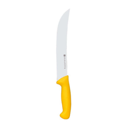 Henckels | TWIN Master Scimitar Butcher Knife, 9.5", Yellow - ChefEquipment.com