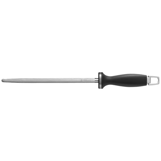 Henckels | TWIN Master Sharpening Steel, Round, 10", Black - ChefEquipment.com