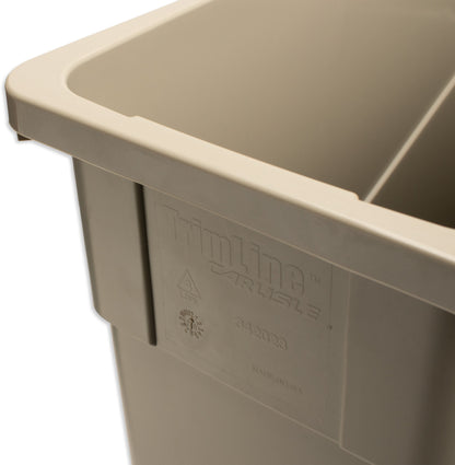 Carlisle | TrimLine Rectangle Waste Container, 23 Gallon, Beige