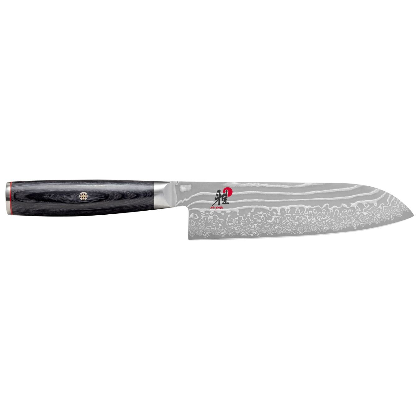 Zwilling | Miyabi 5000 FC-D Santoku Knife, 7", Pakka Black - ChefEquipment.com