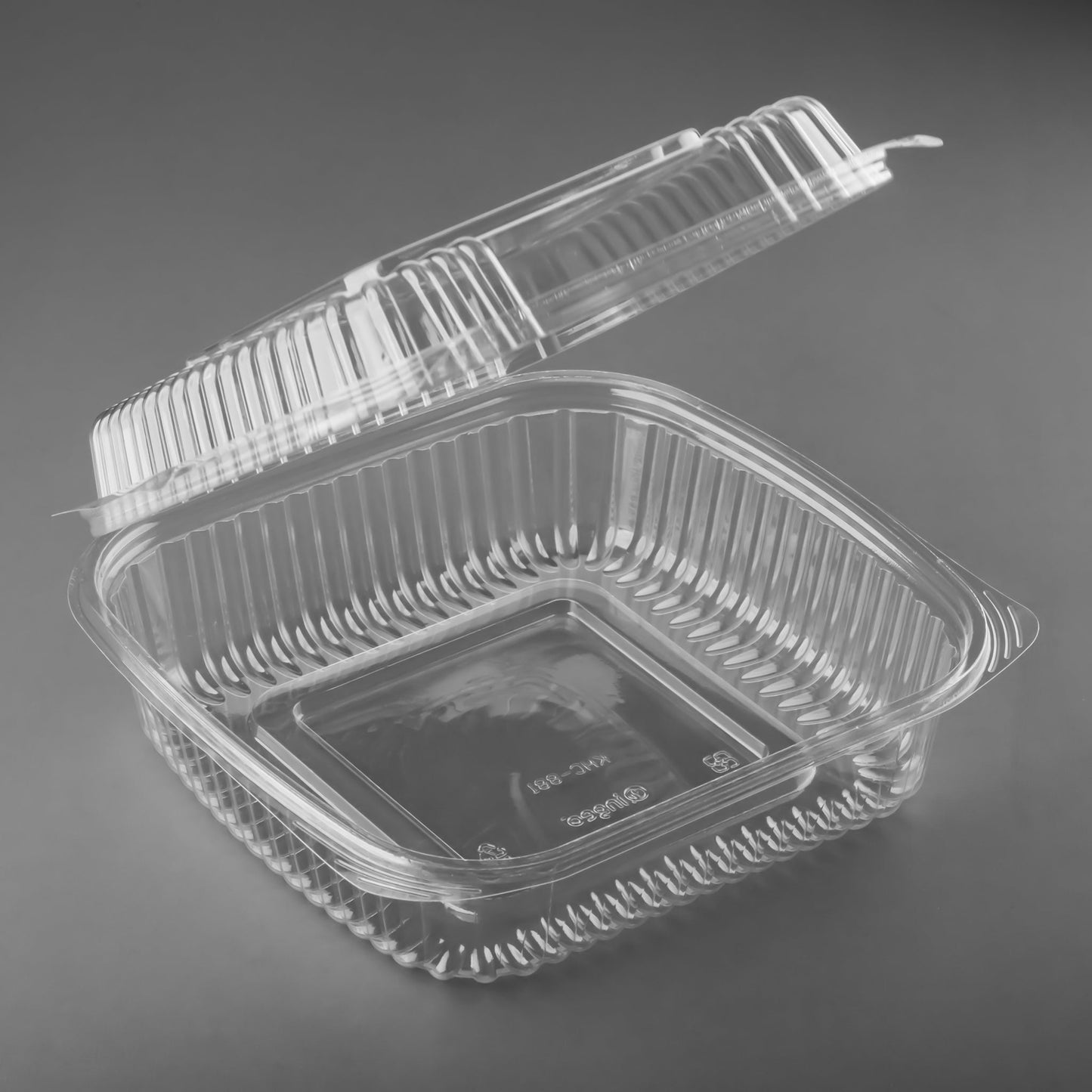 Eco-Packaging | Récipient à charcuterie à charnière, 8 x 8 po, transparent (paquet de 200)