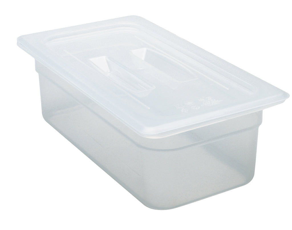 Cambro | Bac à nourriture translucide de taille 1/3, 4 po de profondeur