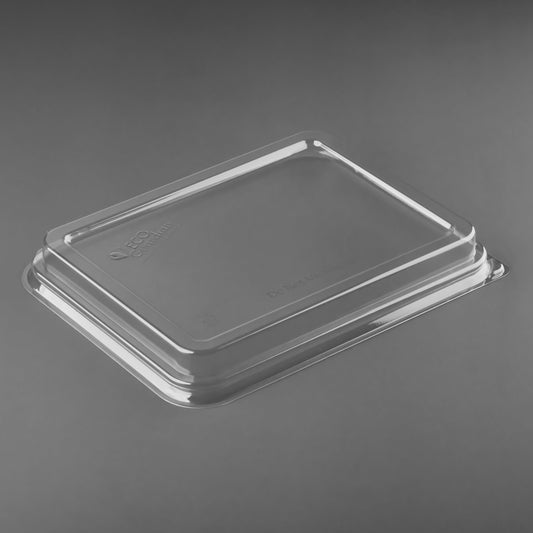 Eco Guardian | Rectangular Tray PET Lid for 22 oz and 32 oz, Clear (300-pack)