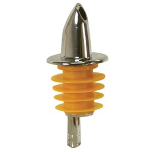 Spill-Stop Plastic Pourer, 370 Series, Oversized Poly-Kork, Chrome (12-pack), FINAL SALE - 370-60