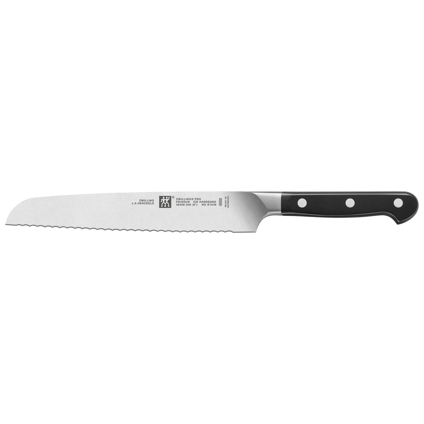 Henckels | Pro Bread Knife, 8", Black - ChefEquipment.com