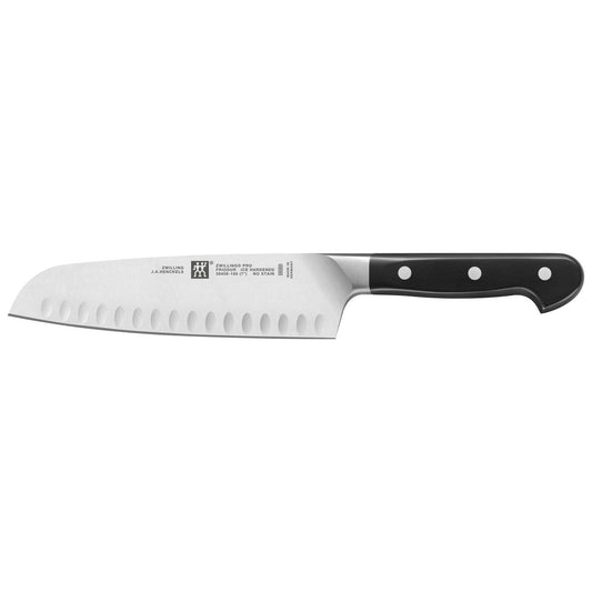 Zwilling | Pro Santoku, Granton Edge, 7", Black