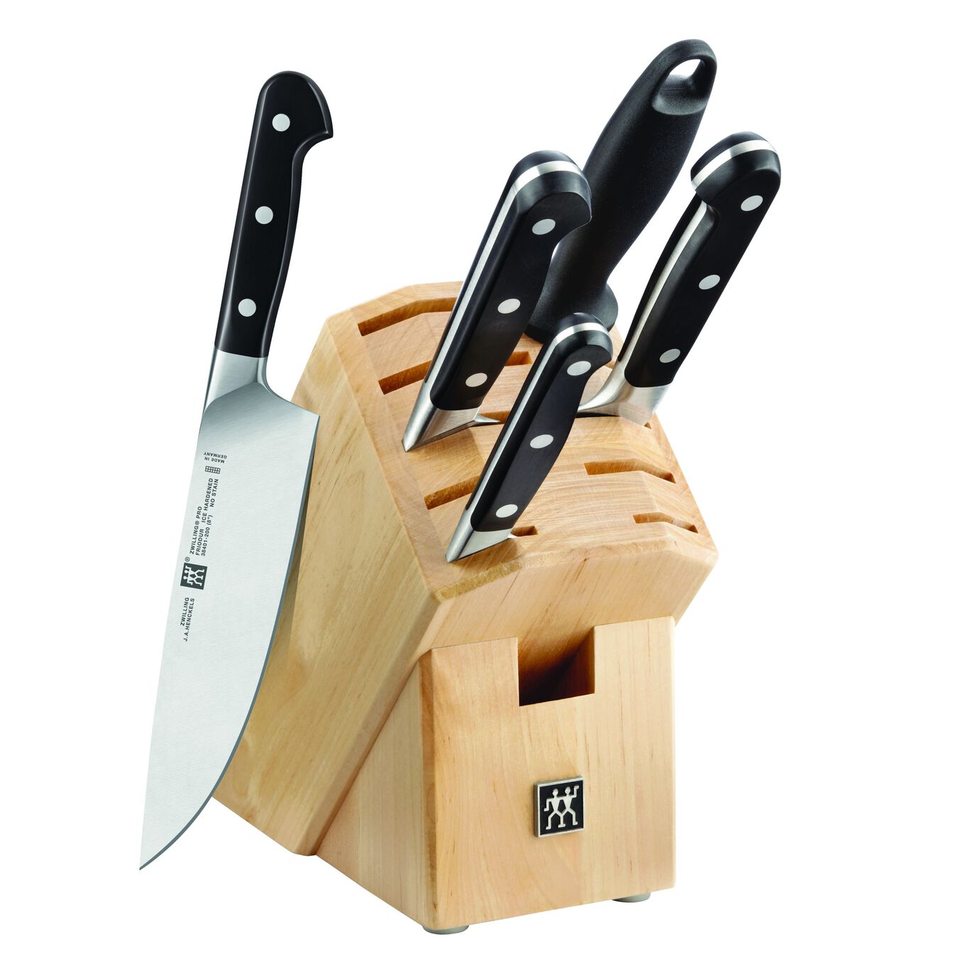 Zwilling | Pro 6 Piece Knife Block Set, Natural - ChefEquipment.com