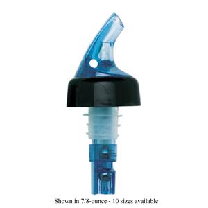 Spill-Stop 1 oz Measured Pourer with Collar, Posi-Por 2000 Series, Blue/Black (12-pack) FINAL SALE, FINAL SALE - 385-24