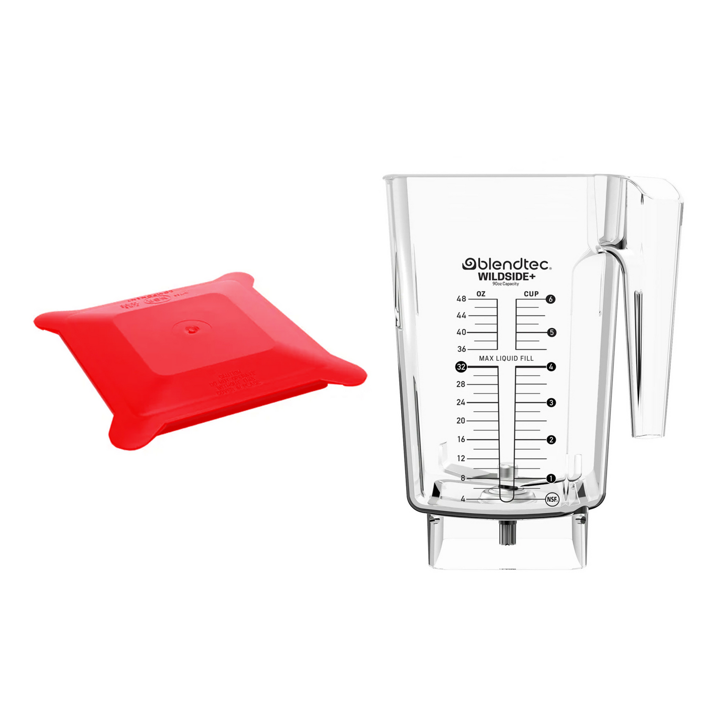 Blendtec | Wildside+ Jar Kit with Hard Lid, Red