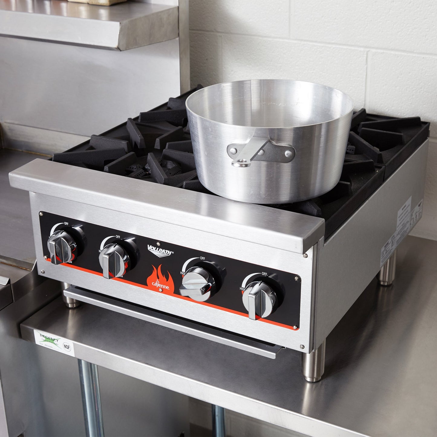 Vollrath | Cayenne 24" Gas Countertop Hot Plate, 4 Burners, Natural Gas/Propane