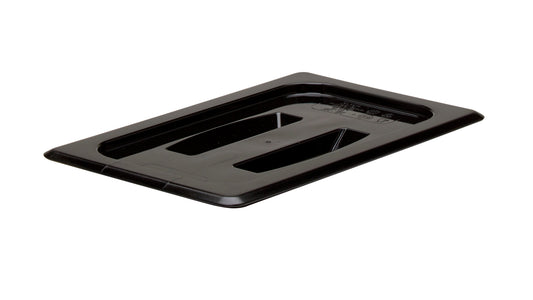 Cambro | Couvercle avec poignée pour bac gastronome Camwear, taille 1/4, noir