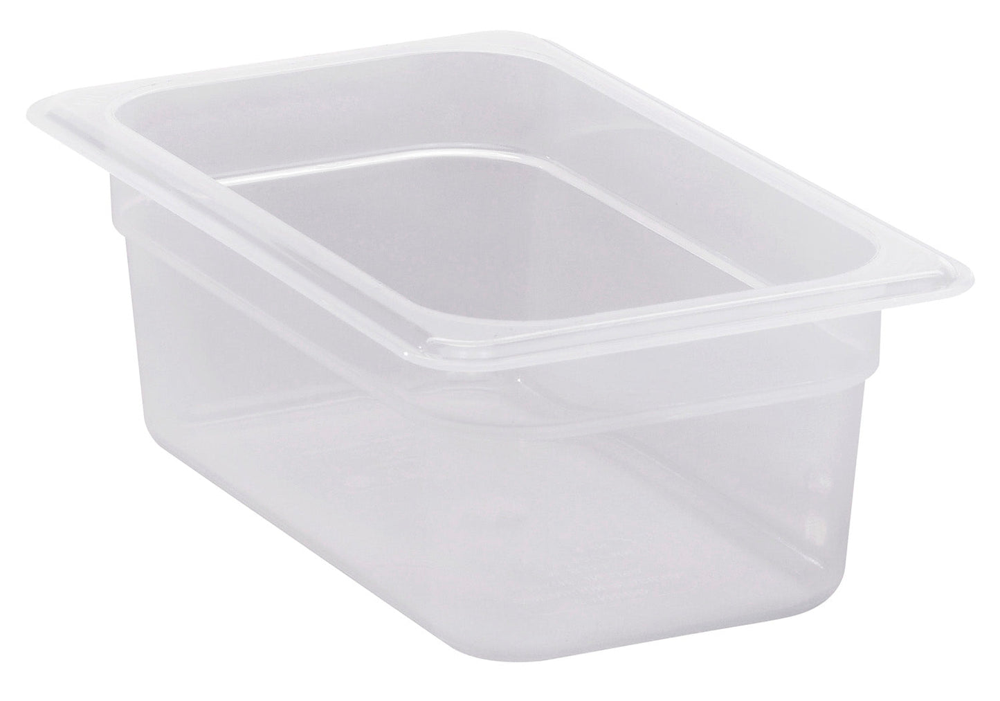 Cambro | Bac à nourriture translucide de taille 1/4, 4 po de profondeur