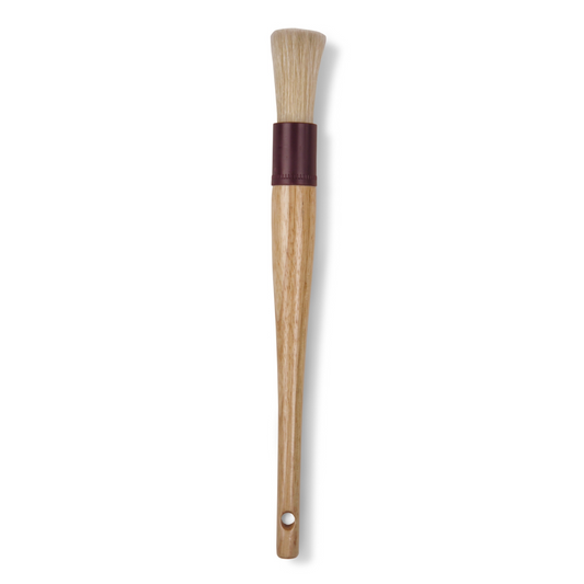 Vollrath Round Pastry Brush, 1", Natural Boar Bristles, Wood Handle, FINAL SALE - 457-0