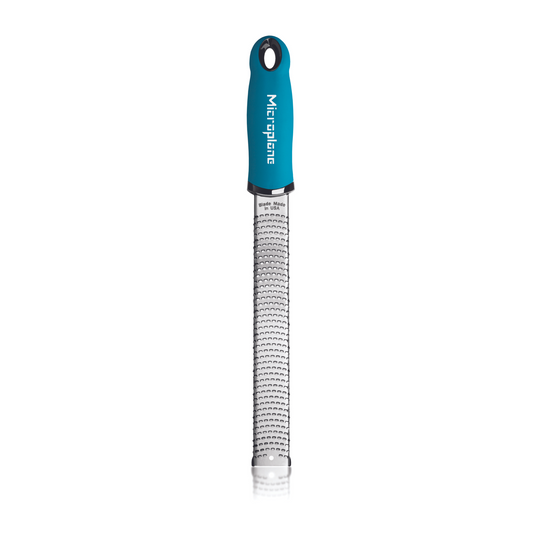 Microplane | Premium Classic Series Zester Grater, 12", Soft Touch Handle, Turquoise