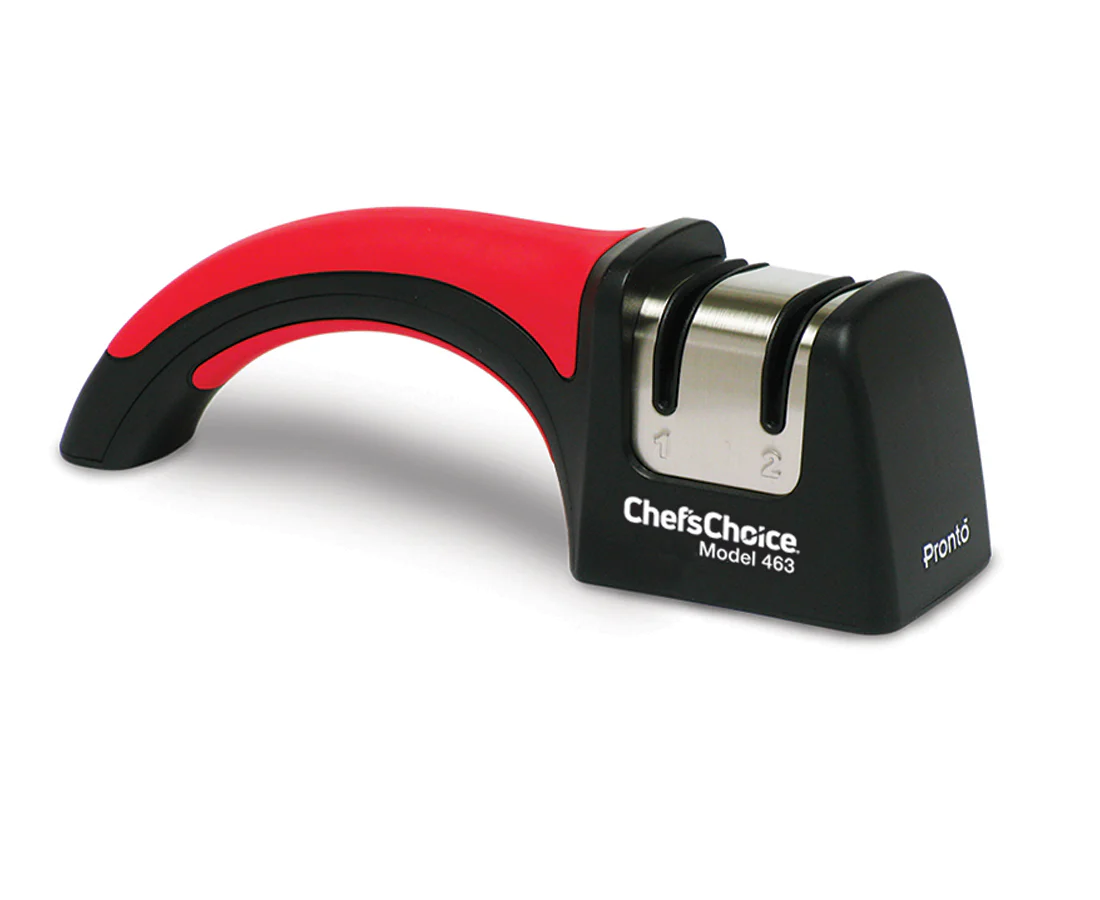 Chef'sChoice | Model 463 Pronto Manual Knife Sharpener, 2 Stages, 15 Degree Edges, Black/Red