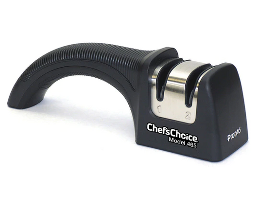 Chef'sChoice | Model 465 Pronto Manual Knife Sharpener, 2 Stages, 20 Degree Edges, Black/Stainless Steel