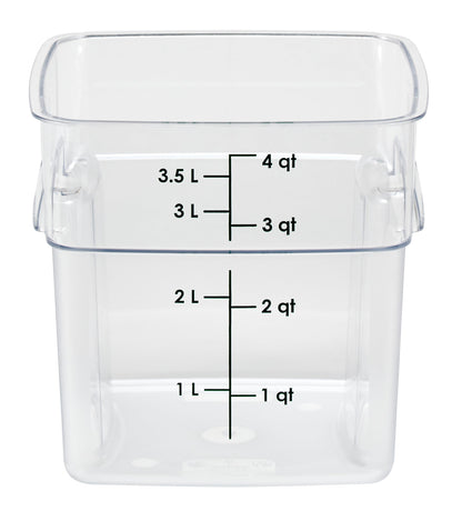 Cambro | Récipient de rangement CamSquare FreshPro, 4 pintes, transparent