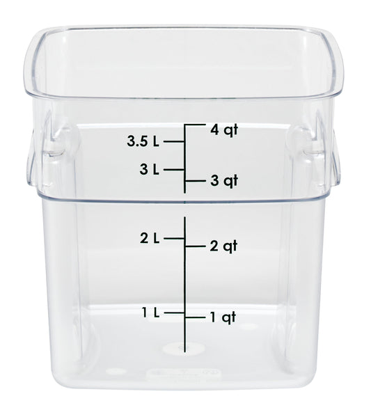 Cambro | Récipient de rangement CamSquare FreshPro, 4 pintes, transparent