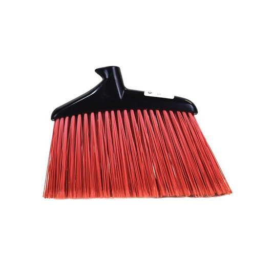 Globe | Heavy Duty Angle Broom Head, 16", Red (4-pack)