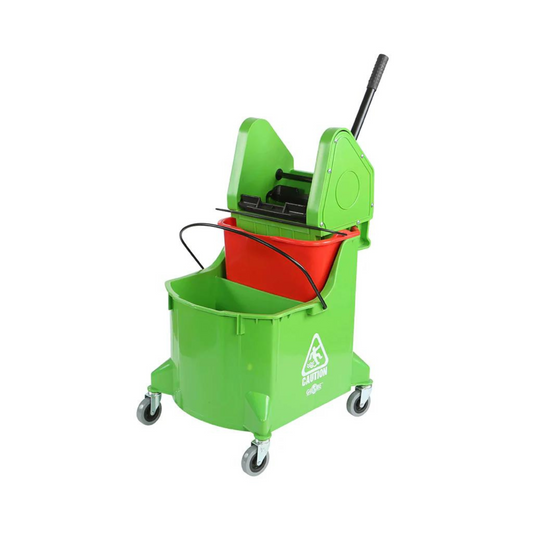 Globe | Dual Chamber Mop Bucket, Downpress Wringer, 35 Qt, Green