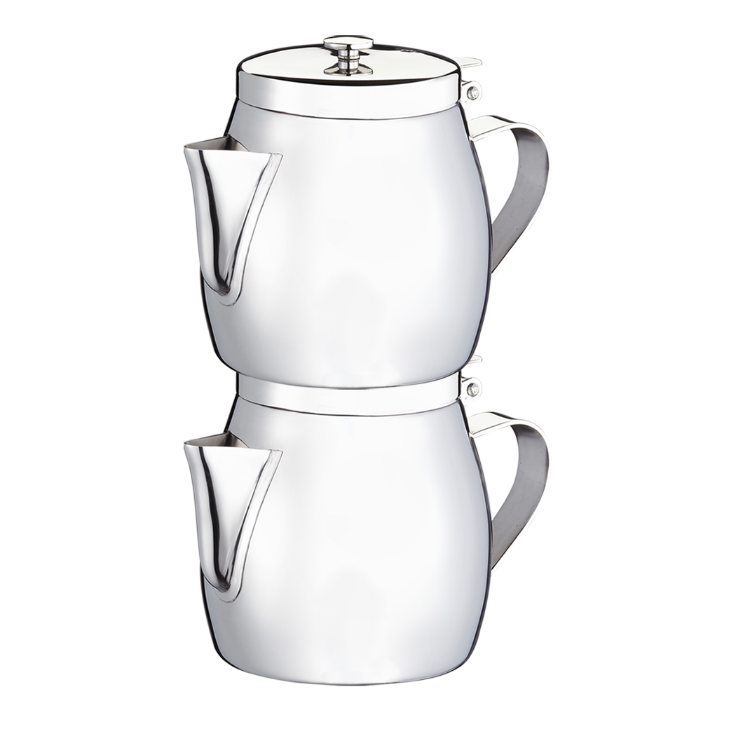 Browne | Stackable Teapot with Strainer, 10 oz, Stainless Steel