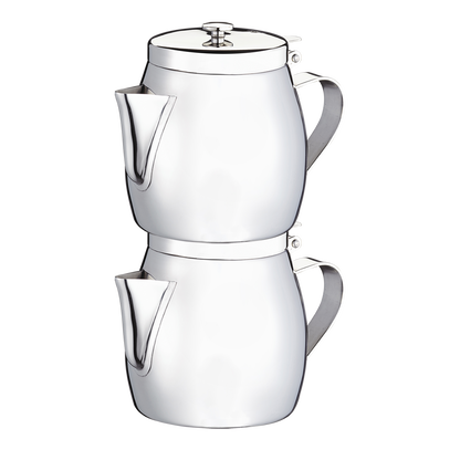 Browne | Stackable Teapot with Strainer, 10 oz, Stainless Steel