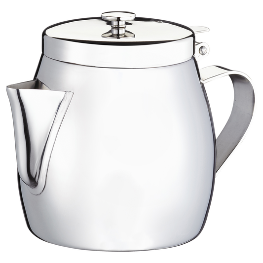 Browne | Stackable Teapot with Strainer, 10 oz, Stainless Steel